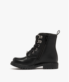 boots fille unies chelsea a semelle crantee - lulucastagnette du 25 au 30 noir vifF054501_3