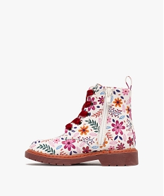 bottines a lacets en velours avec zip interieur fille multicoloreF055001_3