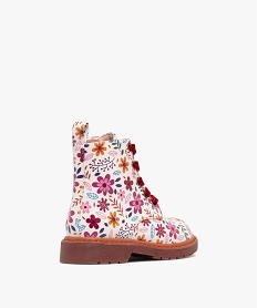 bottines a lacets en velours avec zip interieur fille multicoloreF055001_4