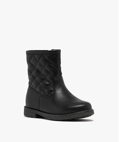 boots avec tige effet matelasse fille noir vifF055701_2