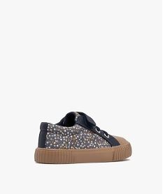 baskets fille en toile avec scratch et a semelle epaisse rainuree bleu basketsF056401_4