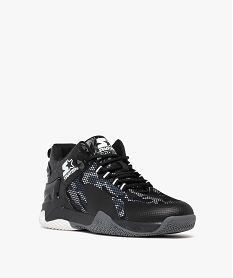 baskets homme mid-cut en mesh effet militaire et a lacets - starter noir standard basketsF058001_2