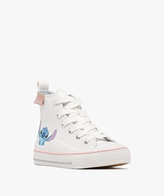 baskets fille montantes stitch avec semelle a liseres - disney blanc standard tennis en toileF059001_2