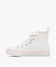 baskets fille montantes stitch avec semelle a liseres - disney blanc standard tennis en toileF059001_3