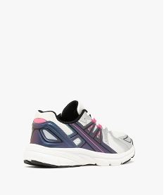baskets fille running en mesh avec details effet metallise blanc standard basketsF059201_4