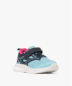 baskets fille legeres style running a scratch bleu standard basketsF059301_2