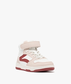 baskets mid-cut tricolores a scratch fille rose chine basketsF060101_2