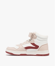 baskets mid-cut tricolores a scratch fille rose chine basketsF060101_3