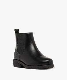 bottines fille a zip avec contrefort effet crocodile noir vifF060801_2