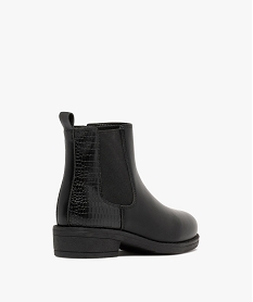 bottines fille a zip avec contrefort effet crocodile noir vifF060801_4