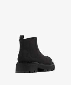 bottines fille style chelsea a semelle chunky noir vif bottes et bootsF061401_4