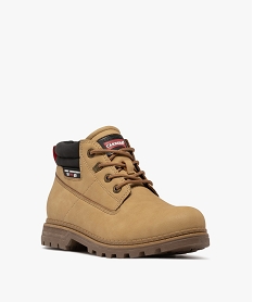 boots homme casual a lacets et col matelasse - carrera marron vif bottes et bootsF066601_2
