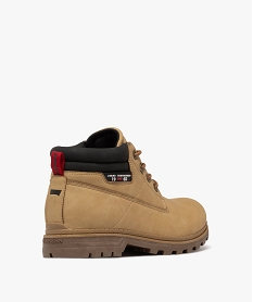 boots homme casual a lacets et col matelasse - carrera marron vif bottes et bootsF066601_4