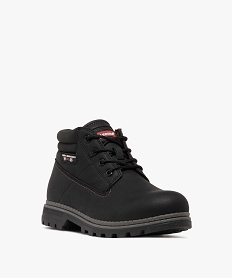 boots homme casual a lacets et col matelasse - carrera noir vif bottes et bootsF066701_2