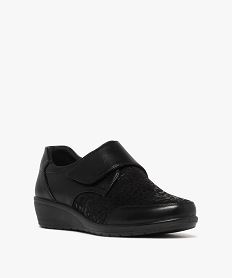 derbies confort a scratch a talon compense femme noir standard derbiesF068301_2