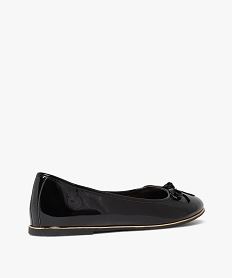 ballerines femme vernies a lisere dore et noeud fantaisie noir standard ballerinesF071201_4