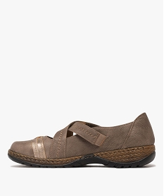 ballerines confort a brides croisees fermeture scratch femme marron fonce ballerinesF071601_3