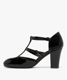 escarpins femme a talon carre et vernis style salome a double brides noir standard escarpins talon carreF073901_3