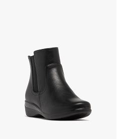 boots femme confort style chelsea a zip et a semelle epaisse noir standard bottines bottesF078301_2