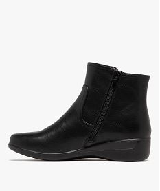 boots femme confort style chelsea a zip et a semelle epaisse noir standard bottines bottesF078301_3