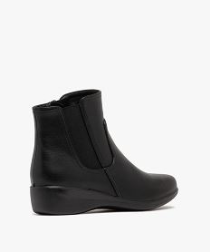 boots femme confort style chelsea a zip et a semelle epaisse noir standard bottines bottesF078301_4