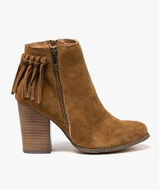 boots femme a talon flare et semelle plateforme avec bout carre noir standard bottines et bootsF079001_1