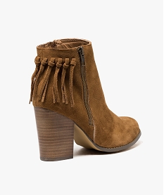 boots femme a talon flare et semelle plateforme avec bout carre noir standard bottines et bootsF079001_4