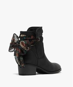 boots femme fourrees a talon carre avec foulard noue style vintage noir standardF081001_4