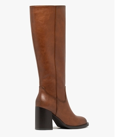botte a talon haut femme orange bottes a talonF084001_4