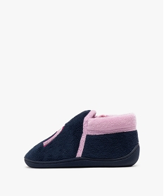 chaussons en velours avec motif arc-en-ciel fille - isotoner bleu standardF085501_3