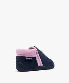 chaussons en velours avec motif arc-en-ciel fille - isotoner bleu standardF085501_4