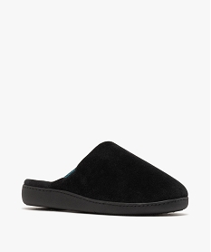 chaussons mules en velours homme - isotoner noir standardF087001_2
