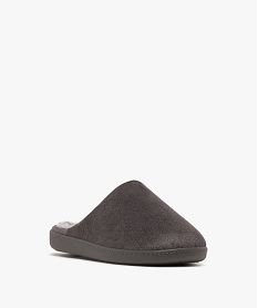 chaussons mules dessus velours homme - isotoner gris standardF087201_2