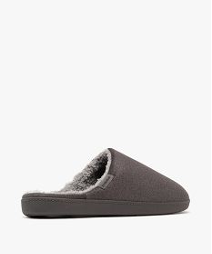 chaussons mules dessus velours homme - isotoner gris standardF087201_4