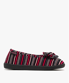 GEMO Chaussons ballerines à rayures femme - Isotoner Multicolore