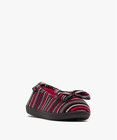 chaussons ballerines a rayures femme - isotoner multicoloreF088101_2