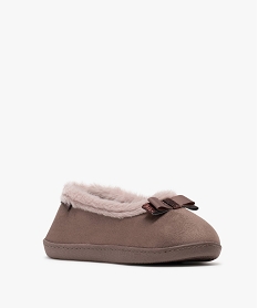 chaussons legers doux et chauds femme - isotoner marron fonceF088201_2
