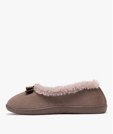 chaussons legers doux et chauds femme - isotoner marron fonceF088201_3