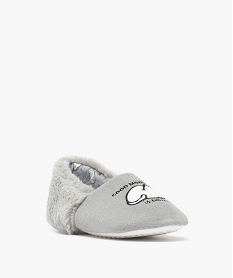 chaussons femme pantoufles chat good morning a col fourre [missing] gris standardF088401_2