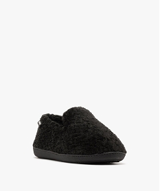 chaussons charentaises en velours femme - isotoner noir standardF088501_2
