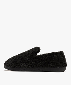 chaussons charentaises en velours femme - isotoner noir standardF088501_3