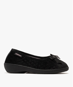 GEMO Chaussons ballerines en velours femme - Isotoner noir standard