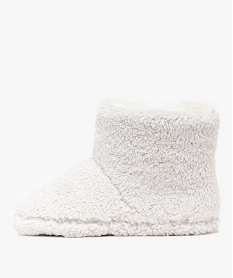 chaussons femme boots en sherpa a pompons details scintillants gris standardF088901_3