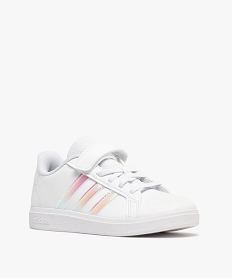 baskets a scratch fille avec bandes contrastantes - adidas grand court blanc vif basketsF091701_2