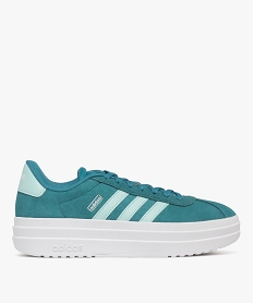 GEMO Baskets en cuir VL Court bold avec semelle plateforme femme - Adidas bleu vif