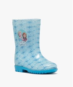 bottes de pluie fille a semelle crantee - reine des neiges bleuF100401_2
