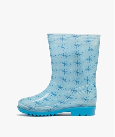 bottes de pluie fille a semelle crantee - reine des neiges bleuF100401_3