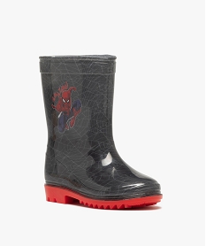 bottes de pluie garcon a semelle contrastante - spiderman noir standardF100501_2