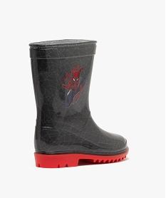 bottes de pluie garcon a semelle contrastante - spiderman noir standardF100501_4