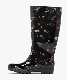 bottes de pluie femme montantes style champetre a semelle crantee flowerF101801_3